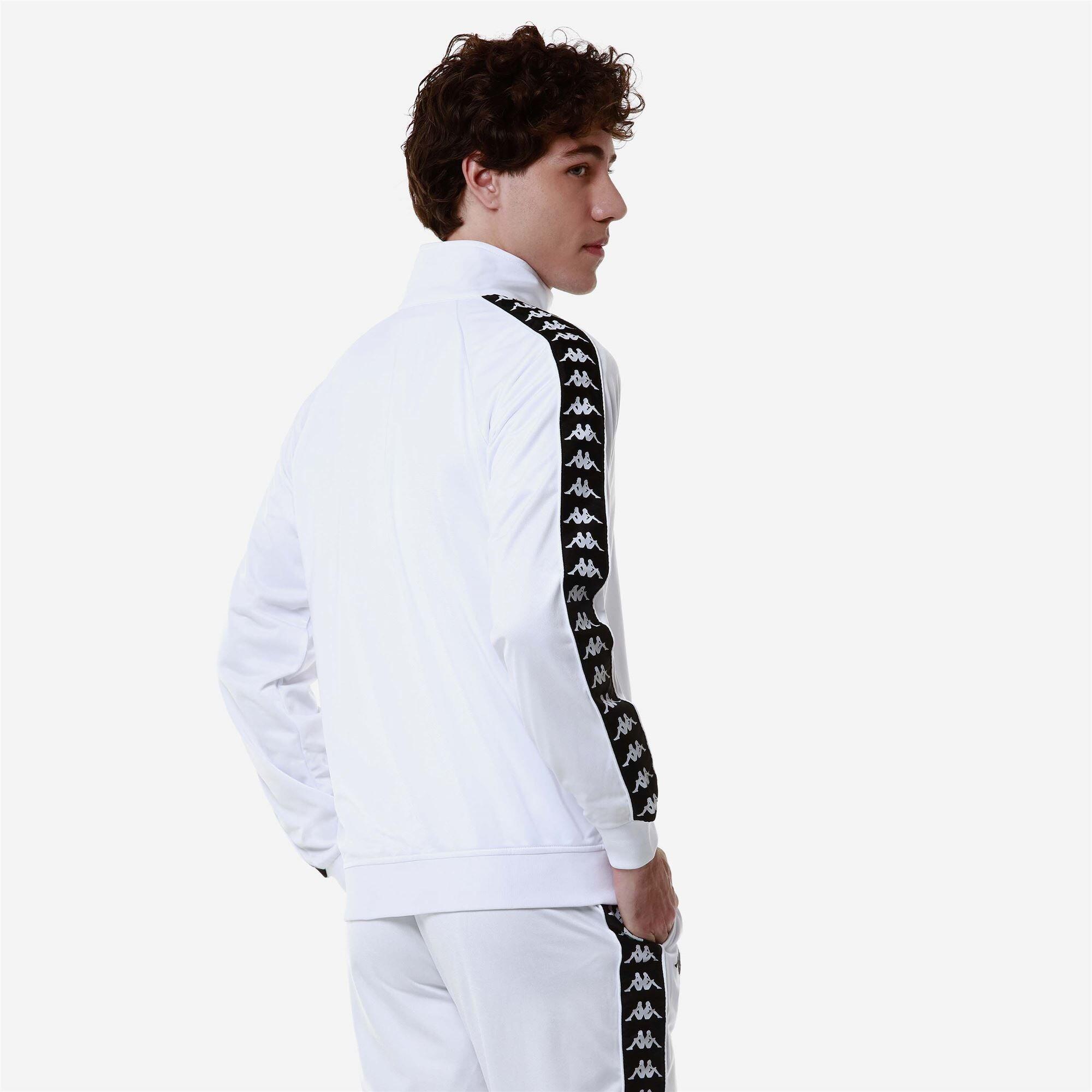 Felpa con zip da bambino in poliestere bianco da streetwear sportivo 5/6