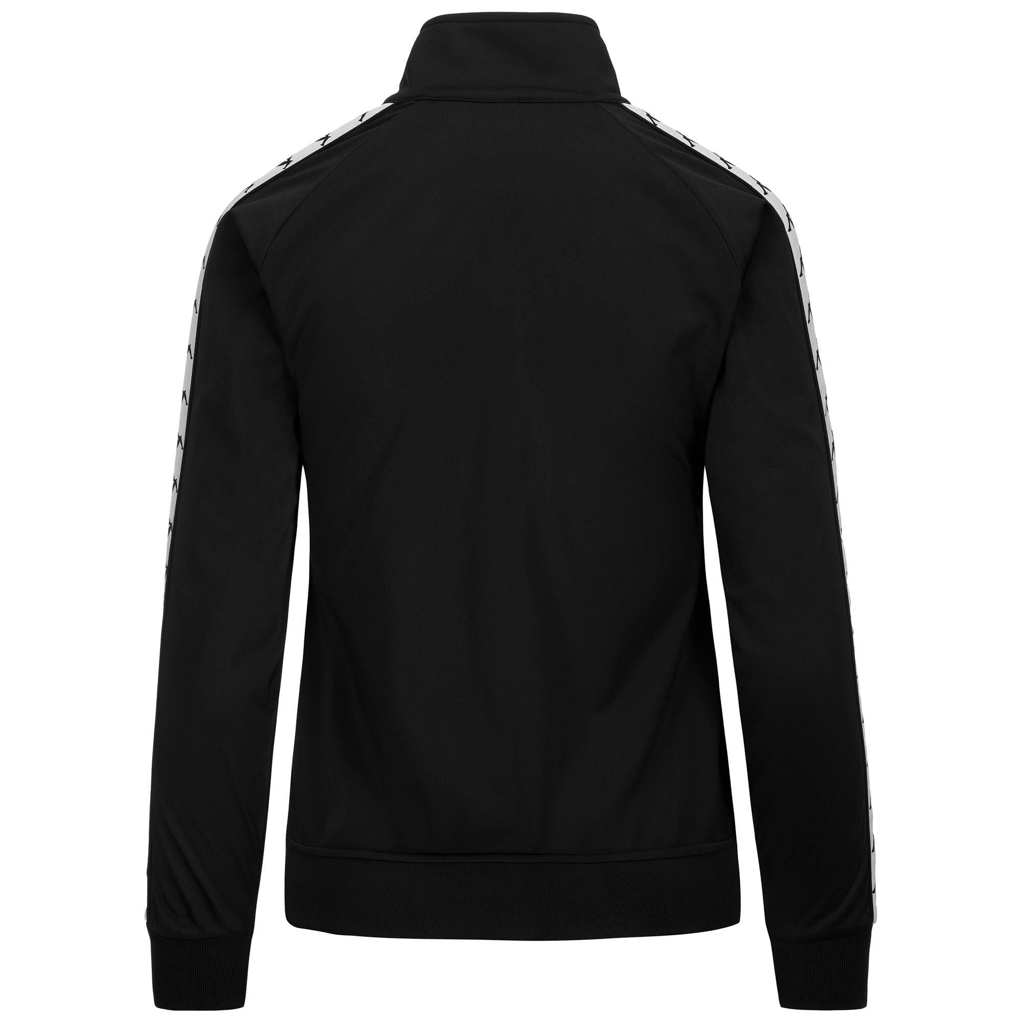 Felpa con zip da donna in poliestere nero da streetwear sportivo 3/3
