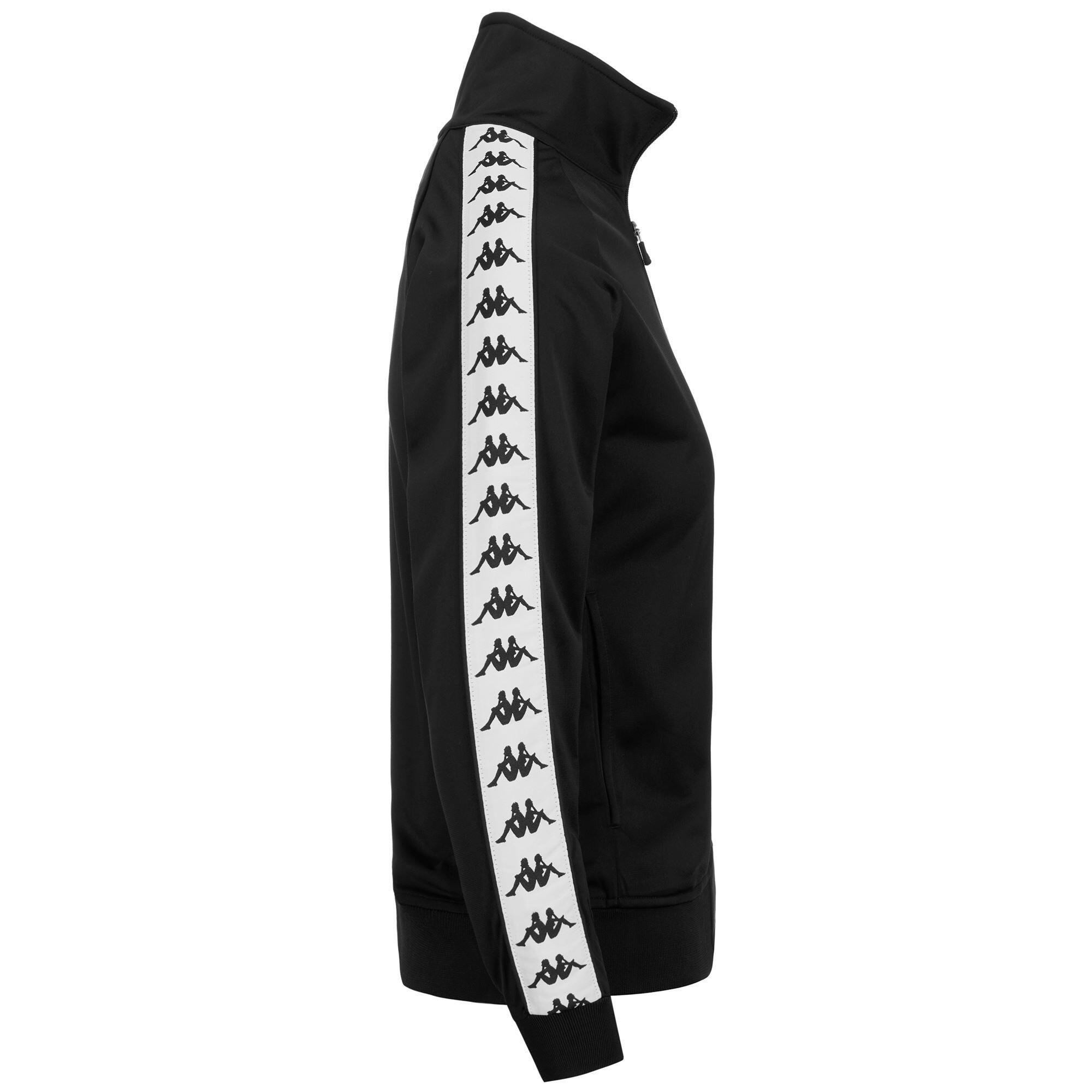 Felpa con zip da donna in poliestere nero da streetwear sportivo 2/3