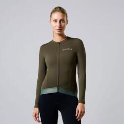 Veste Thermo Polaire Cyclisme Femme Manches Longues Vêtements Vélo