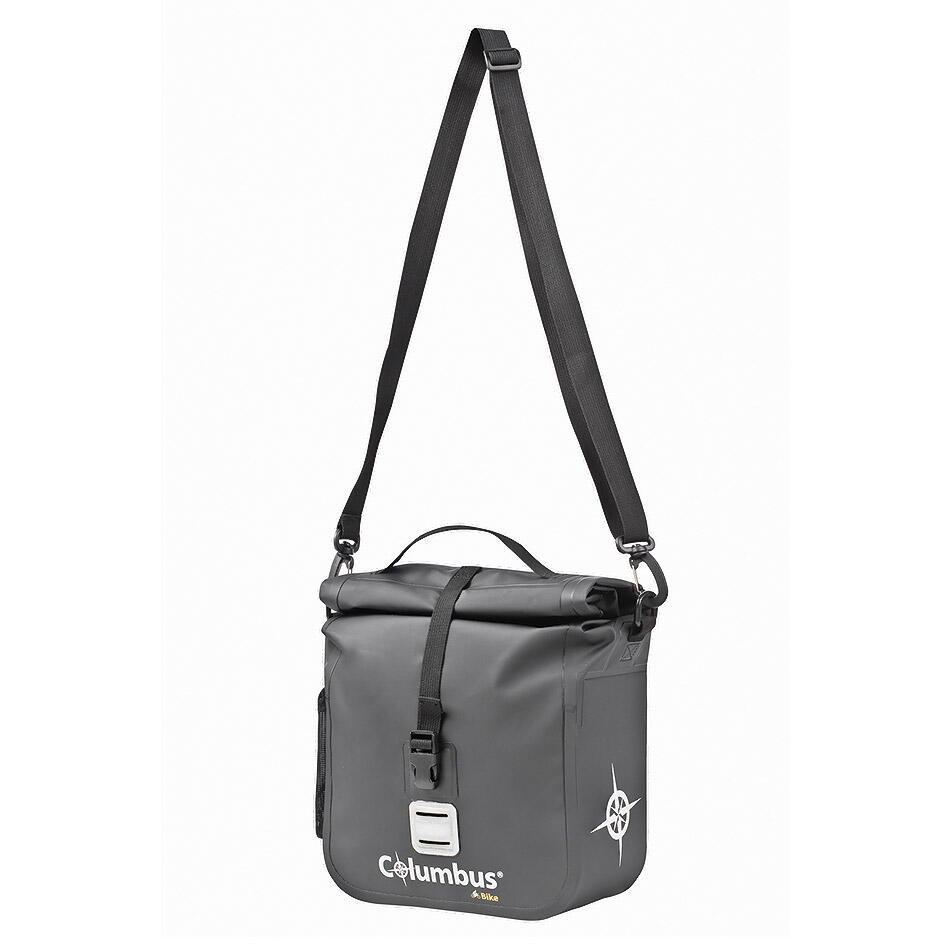 Bolsa Estanca para Manillar Columbus 8l. con soporte Negra 5/7