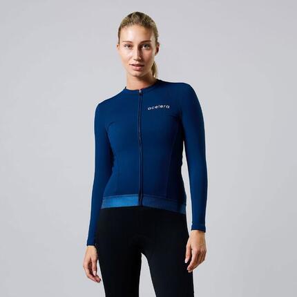 Veste Thermo Polaire Cyclisme Femme Manches Longues Vêtements Vélo