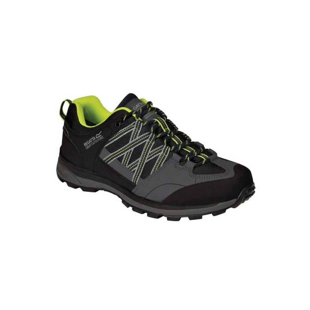 REGATTA Mens Samaris Low II Hiking Boots (Black/Lime Punch)