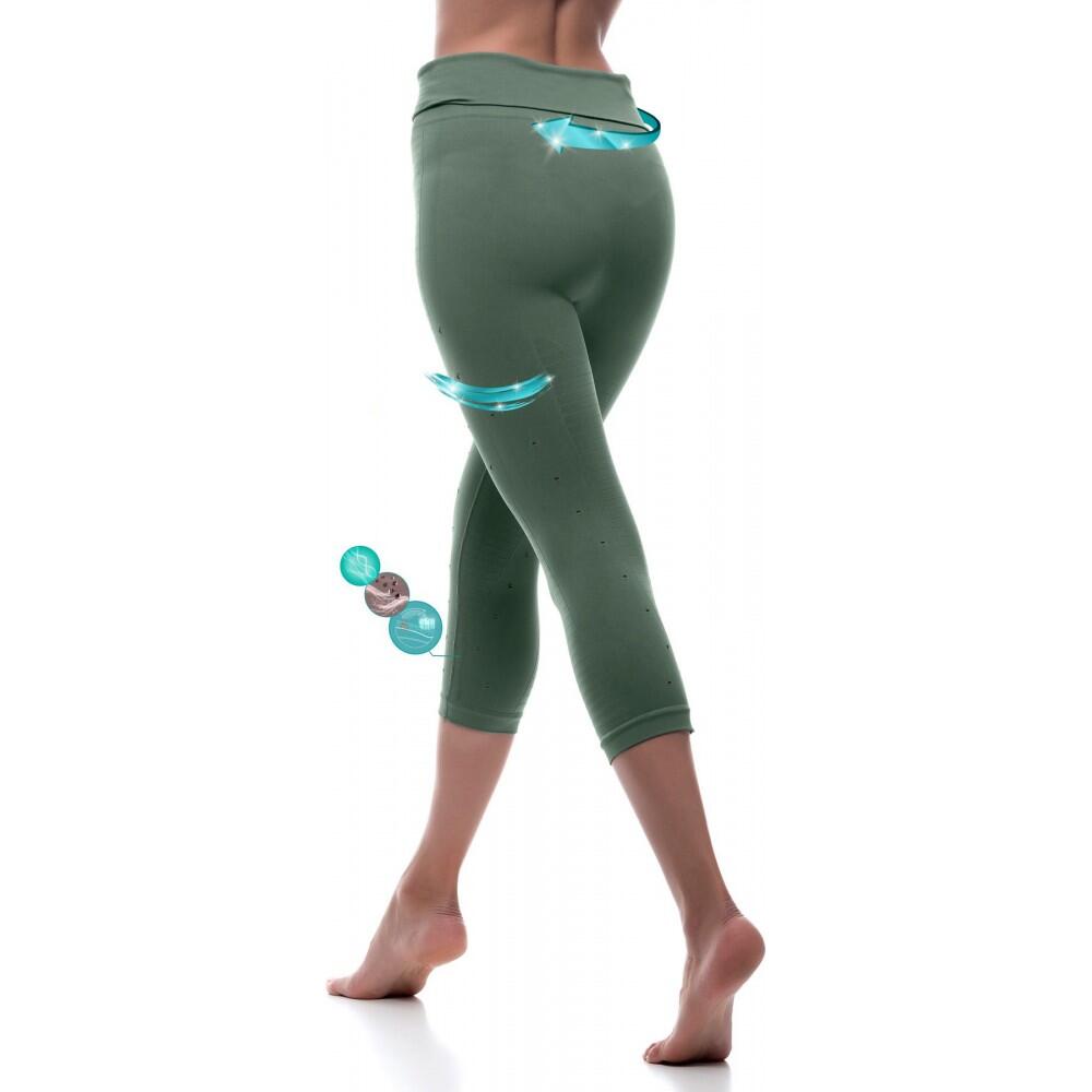 Mallas leggings deportivo capri sin costuras con fibra Emana Namasté 5/6