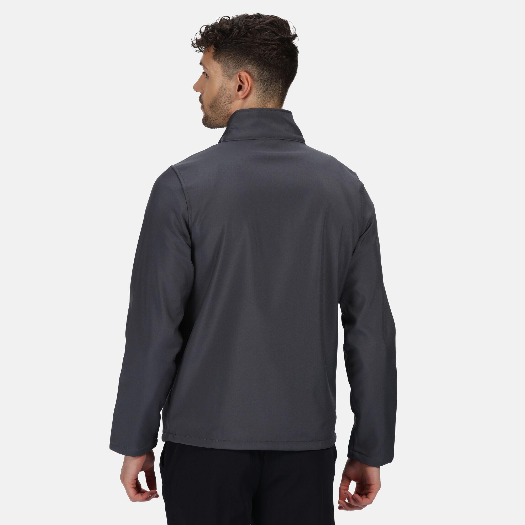 Standout Mens Ablaze Printable Soft Shell Jacket (Seal Grey/Black) 3/5