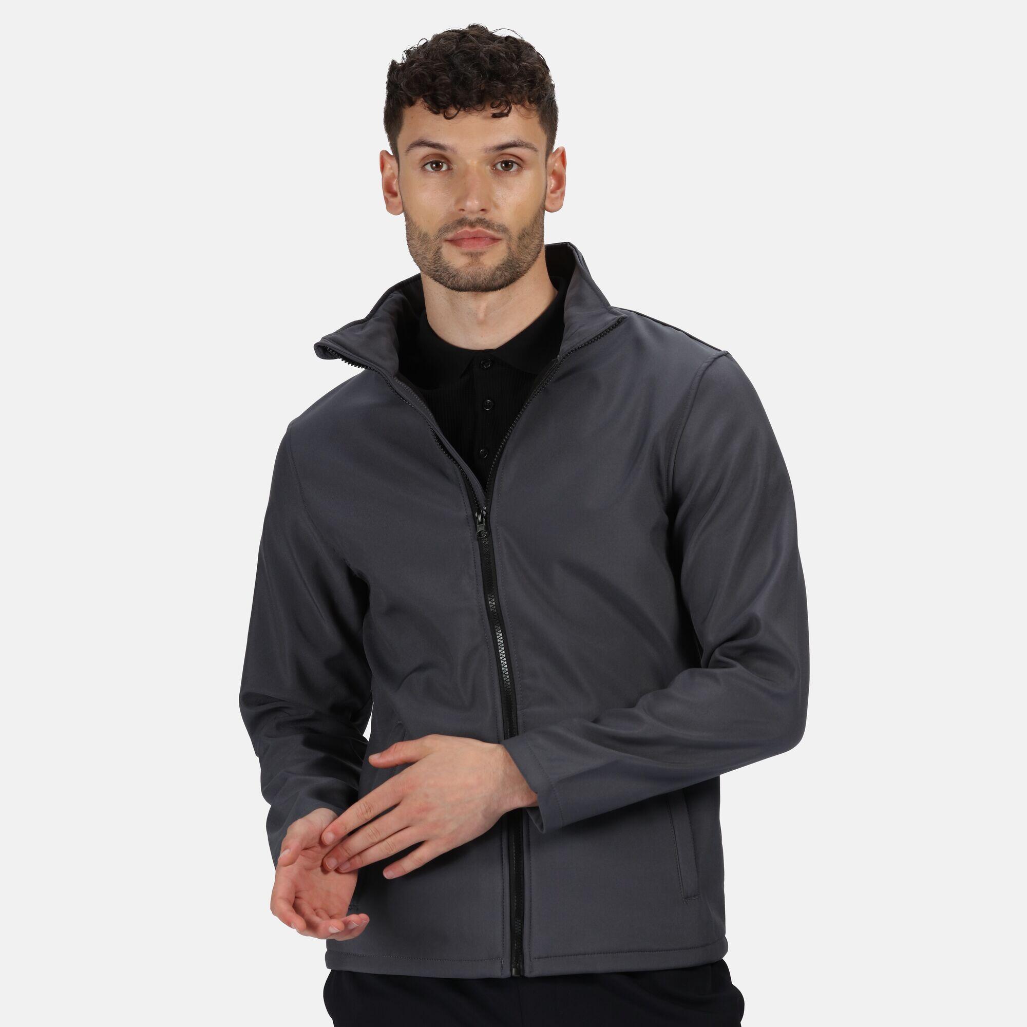 Standout Mens Ablaze Printable Softshell Jacket (Seal/Black) 4/5