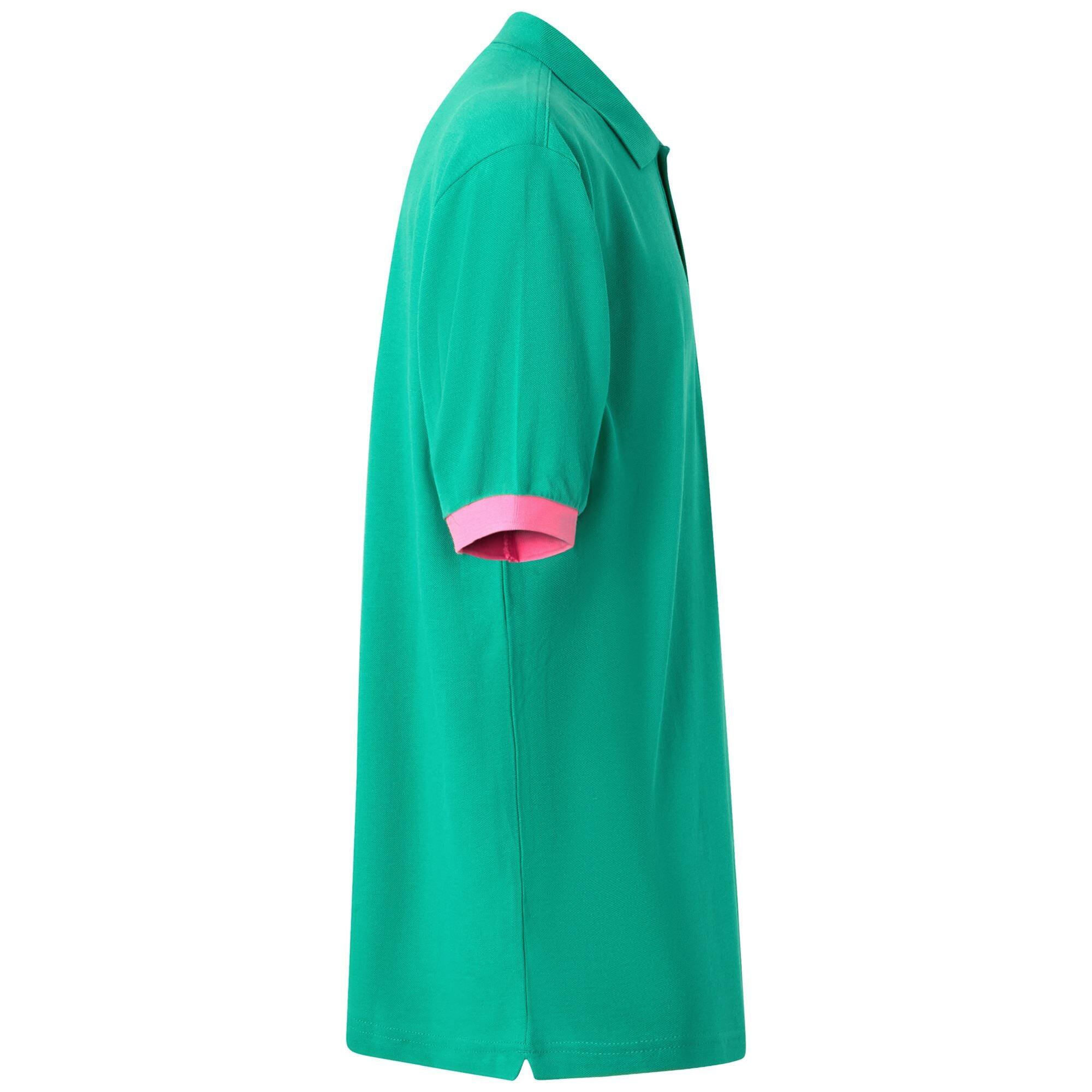 Polo shirts da uomo in cotone verde da sportivo 2/7