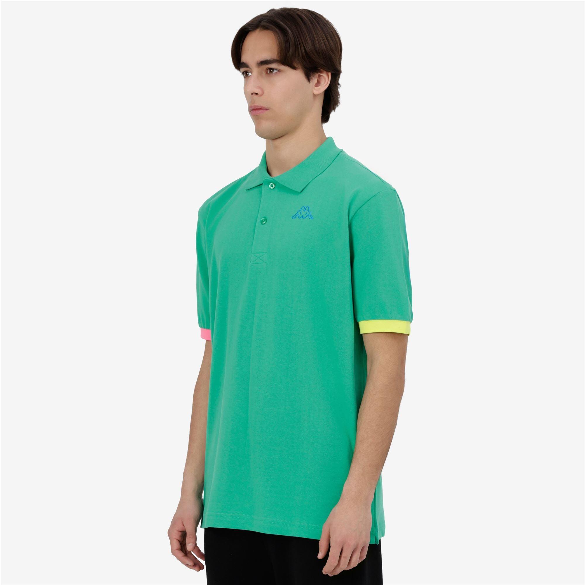 Polo shirts da uomo in cotone verde da sportivo 5/7