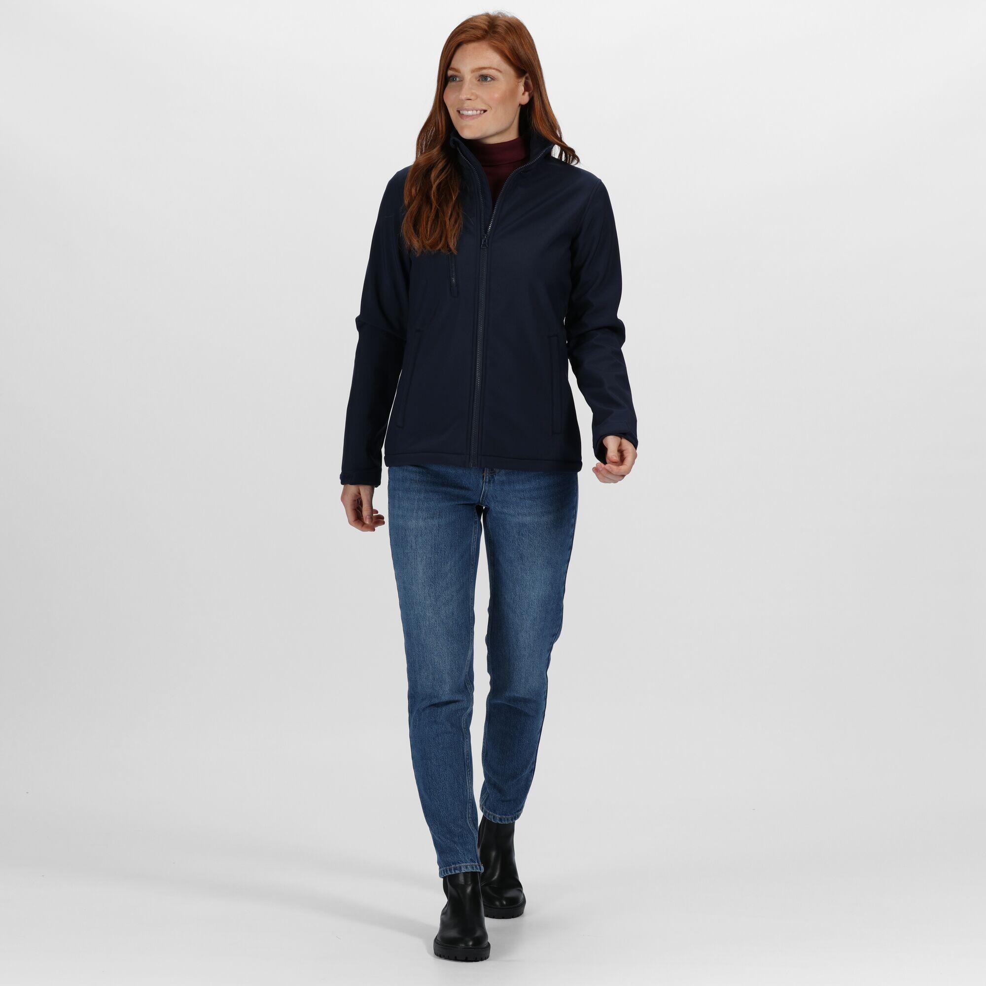 Womens/Ladies Ablaze 3 Layer Membrane Soft Shell Jacket (Navy) 3/4