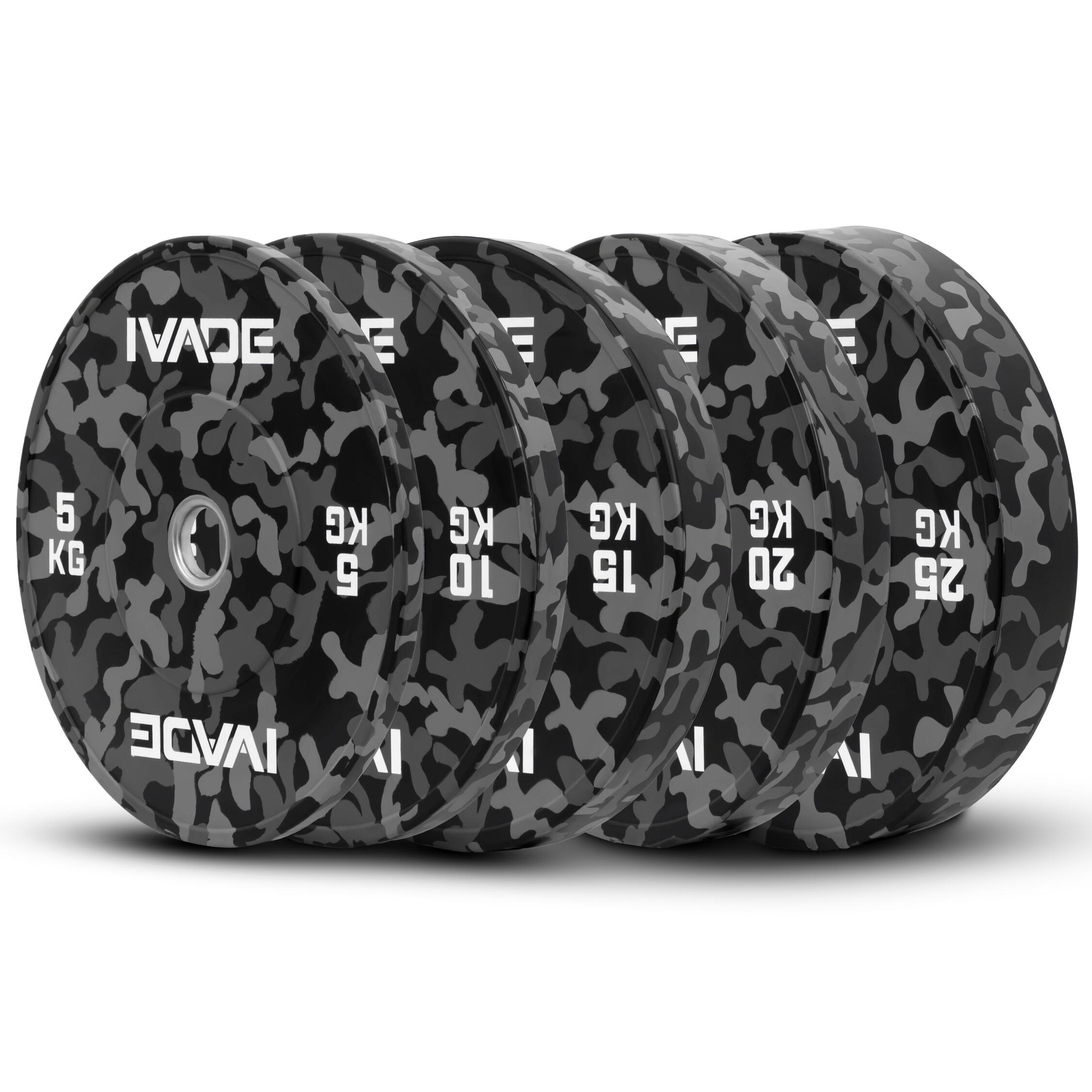 FB Bumper Plate Set 5–25KG x 2 (Total 150KG / 10 Plates) FB Series - IRONTEC