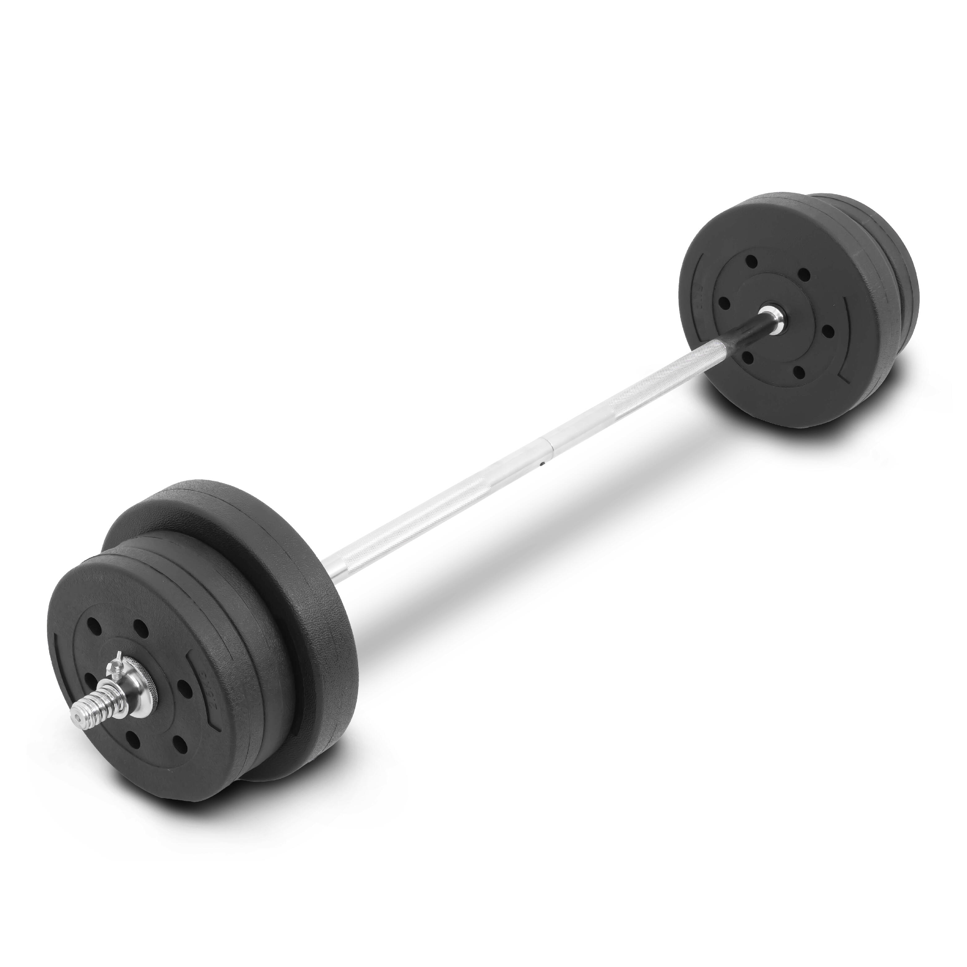 Adjustable Straight Barbell Set 25KG (Plates 20KG + Bar 5KG) - IRONTEC