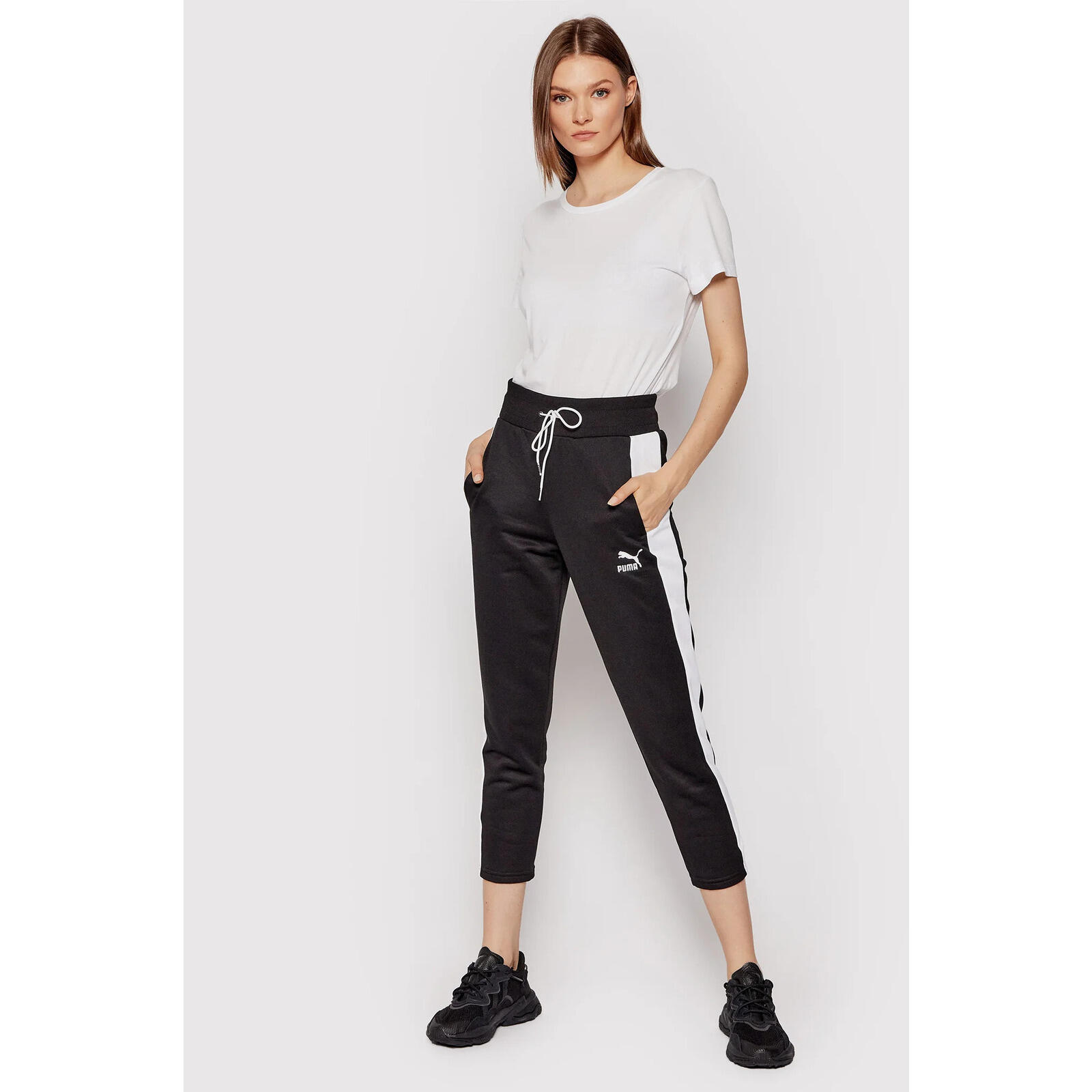 Pantalones Puma Iconic Cigarette, Negro, Mujer 5/5