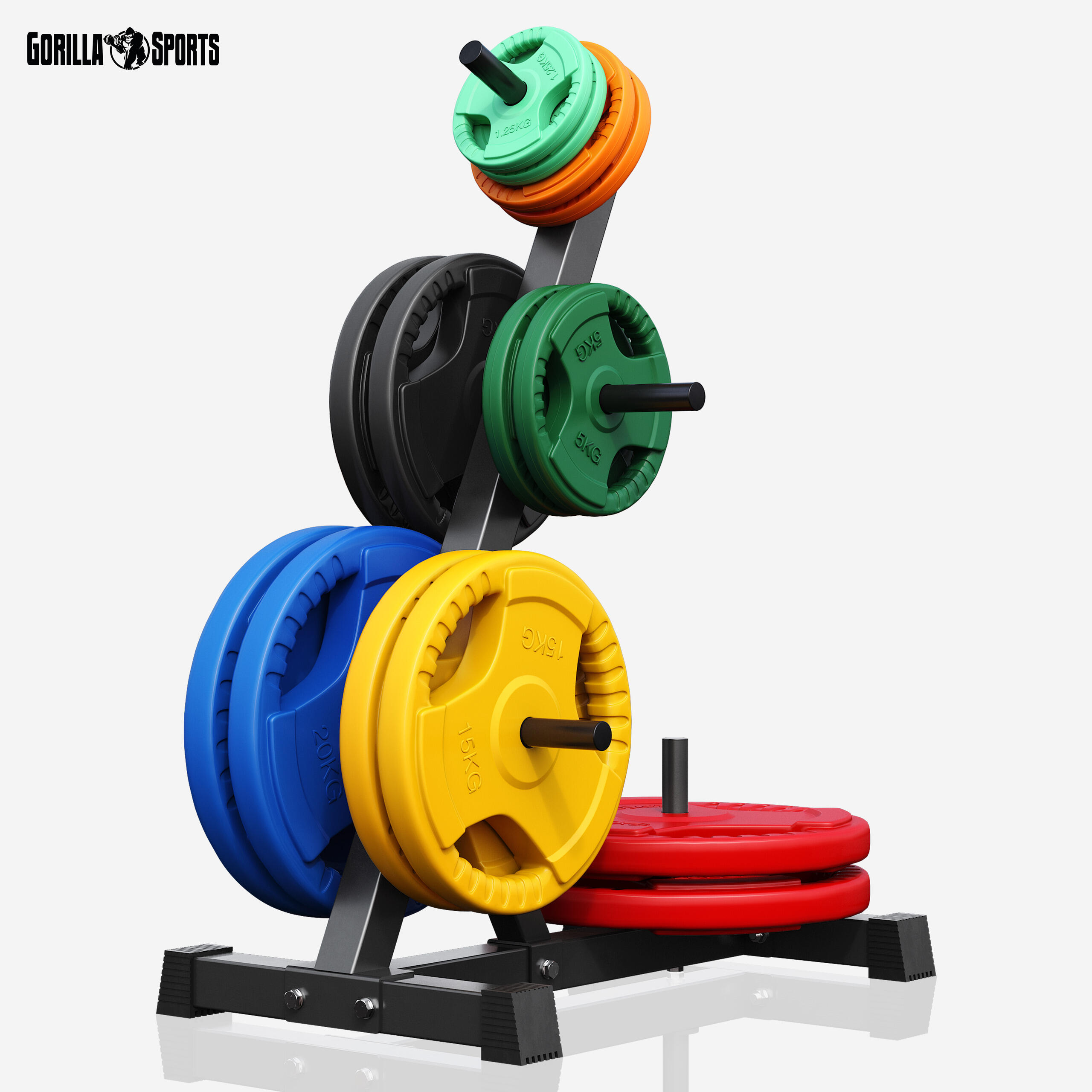Rack para Discos Gorilla Sports Negro Diámetro 30/31 mm 3/7