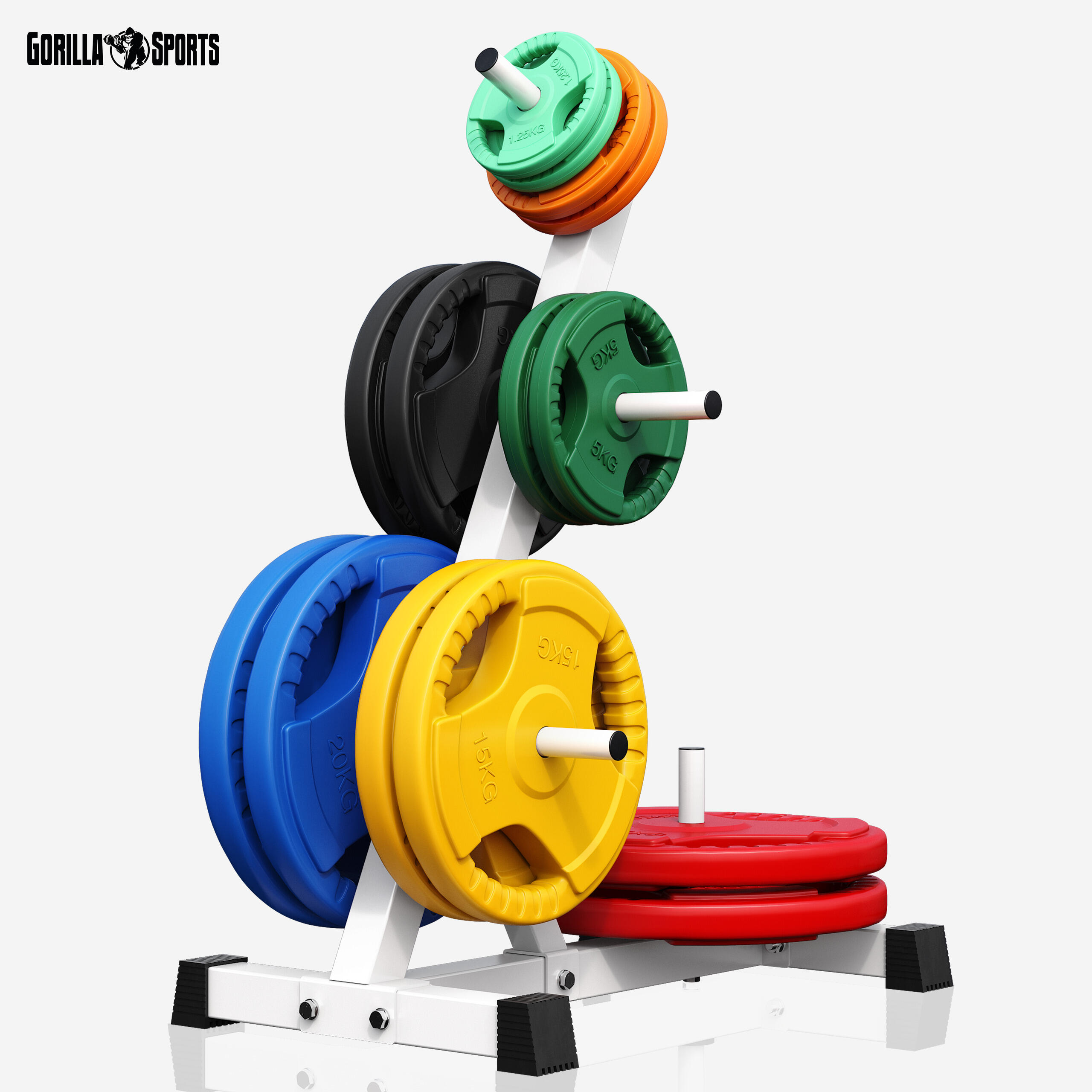 RACK DE RANGEMENT POUR DISQUES 31 MM | MUSCULATION | COULEUR NOIR OU BLANC 3/7