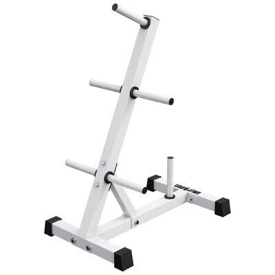Gewichten rek - 30 mm - schijvenstandaard schuin - staal - wit