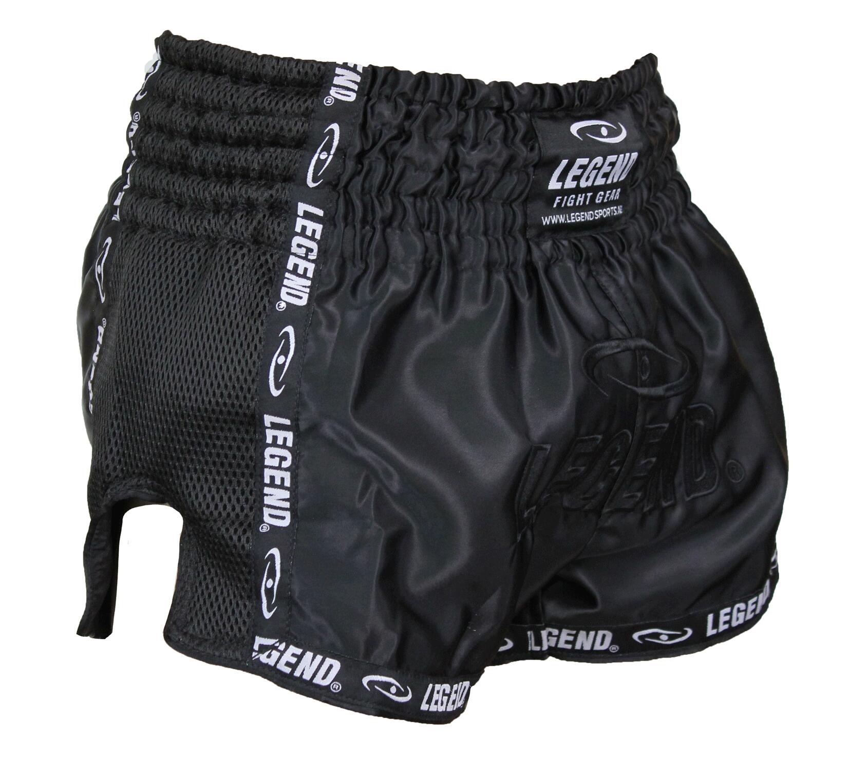 Kickboks Broekje Kids/Volwassenen Zwart Mesh 1/5