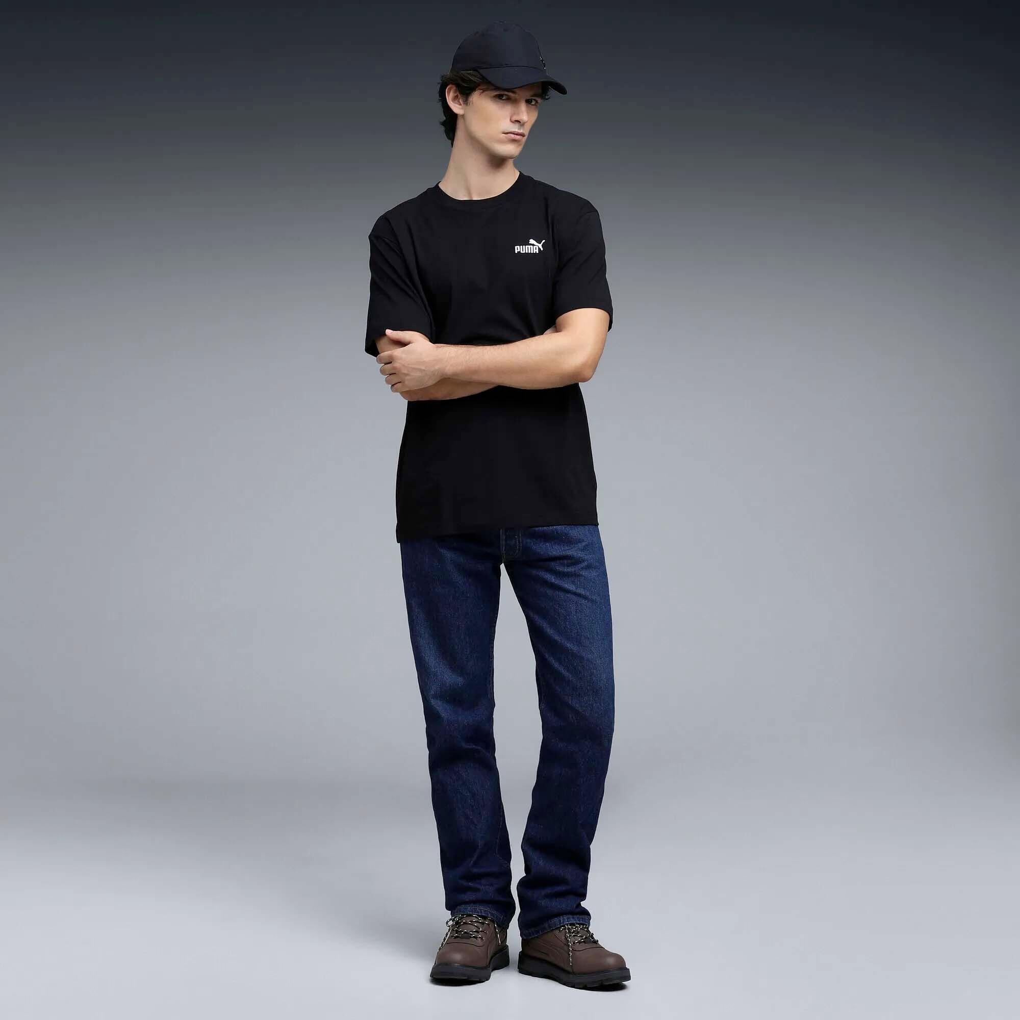 Puma Herren T-Shirt ESS Relaxed Small No. 1 Logo Tee 689153 4/5