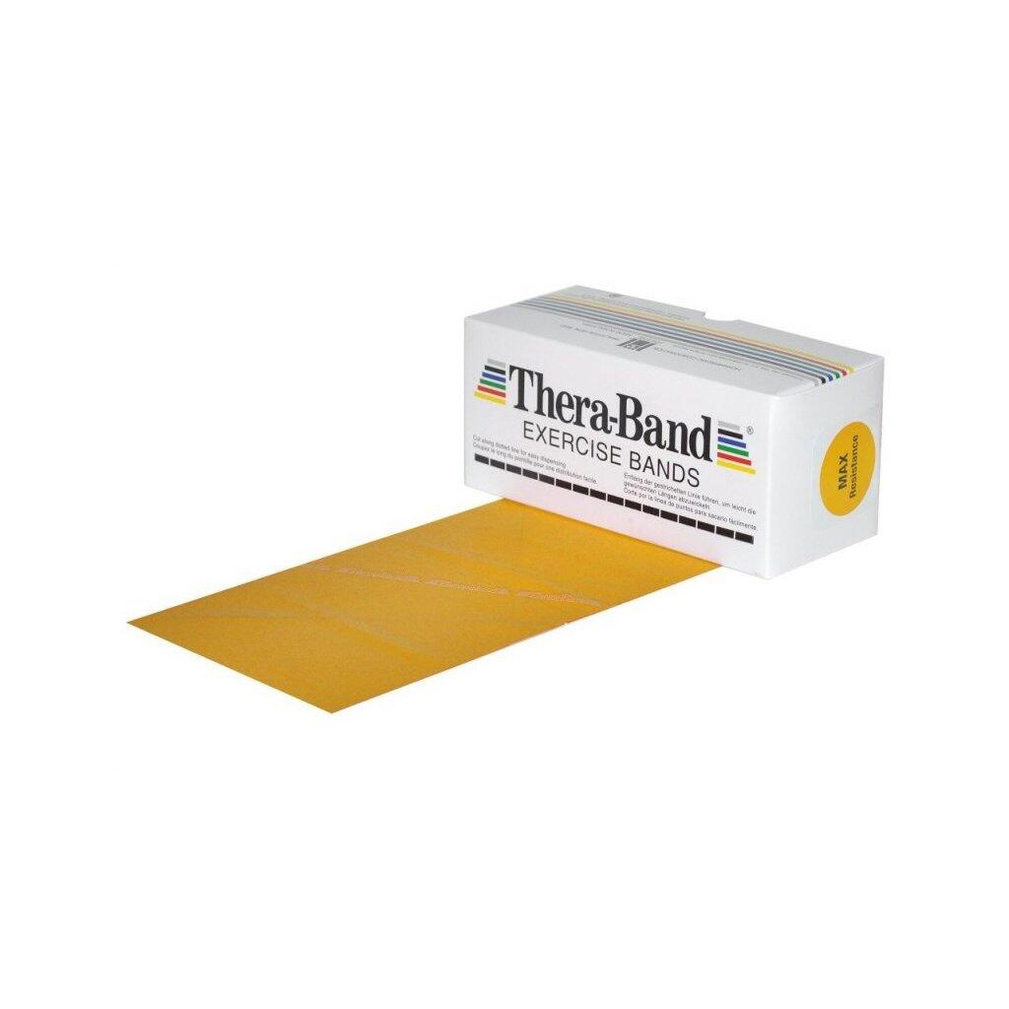 THERABAND Posilovací guma 5,5 m, zlatá, max. silná