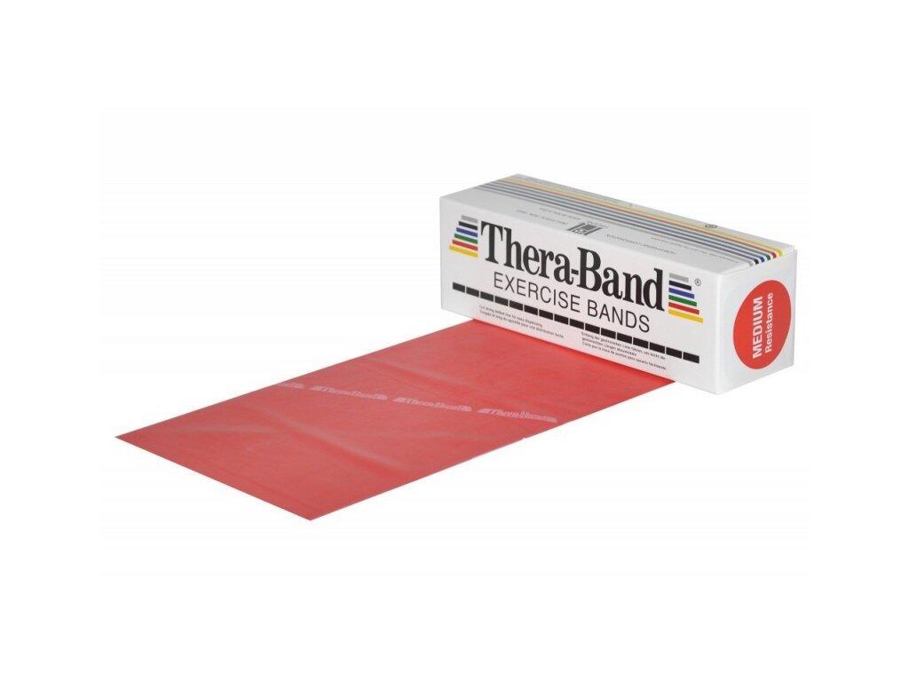 THERABAND Posilovací guma 5,5 m, červená, středně silná