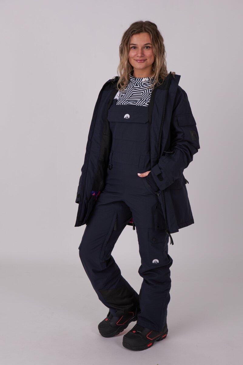 Dames Ski & Snowboard Tuinbroek Waterdicht Yeh Girl Zwart 6/7