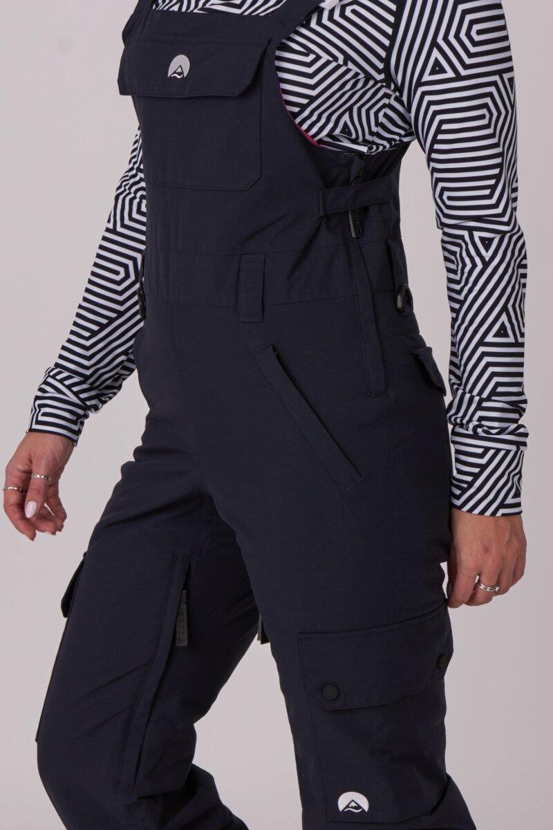 Dames Ski & Snowboard Tuinbroek Waterdicht Yeh Girl Zwart 7/7