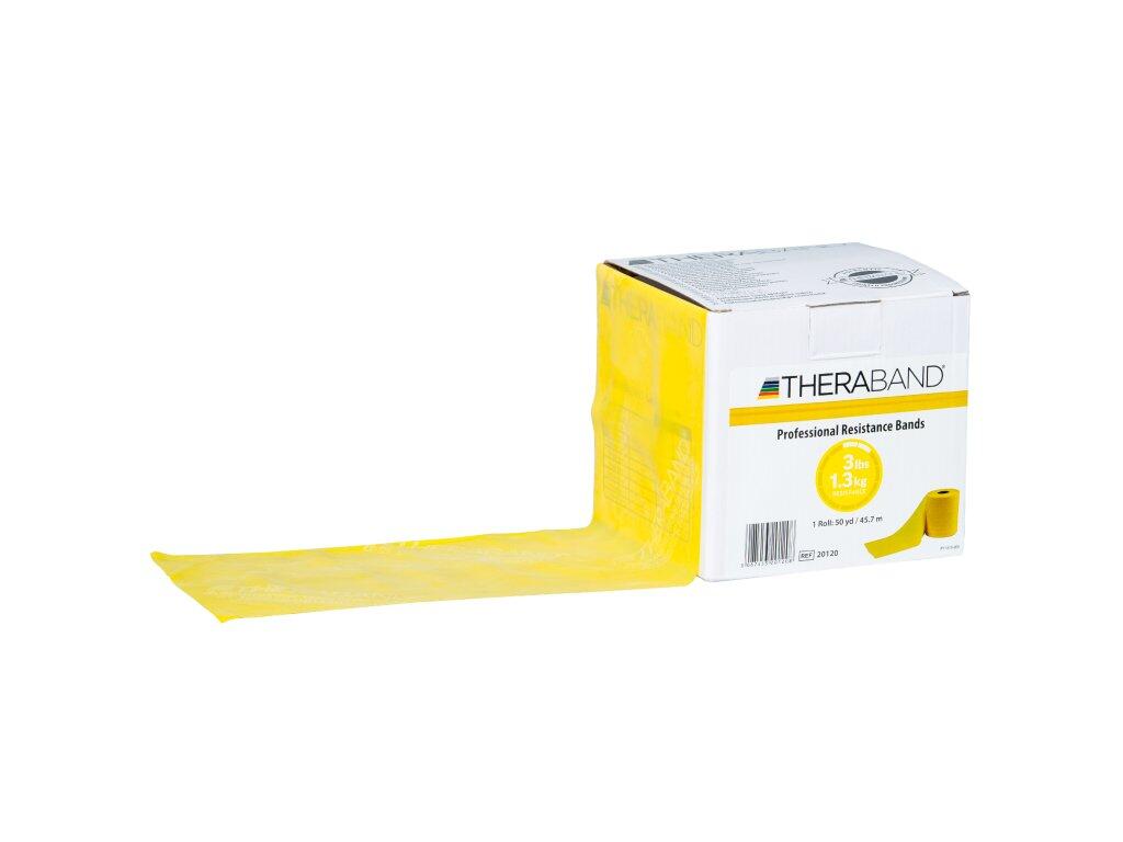 THERABAND Posilovací guma 45,5 m, žlutá, slabá