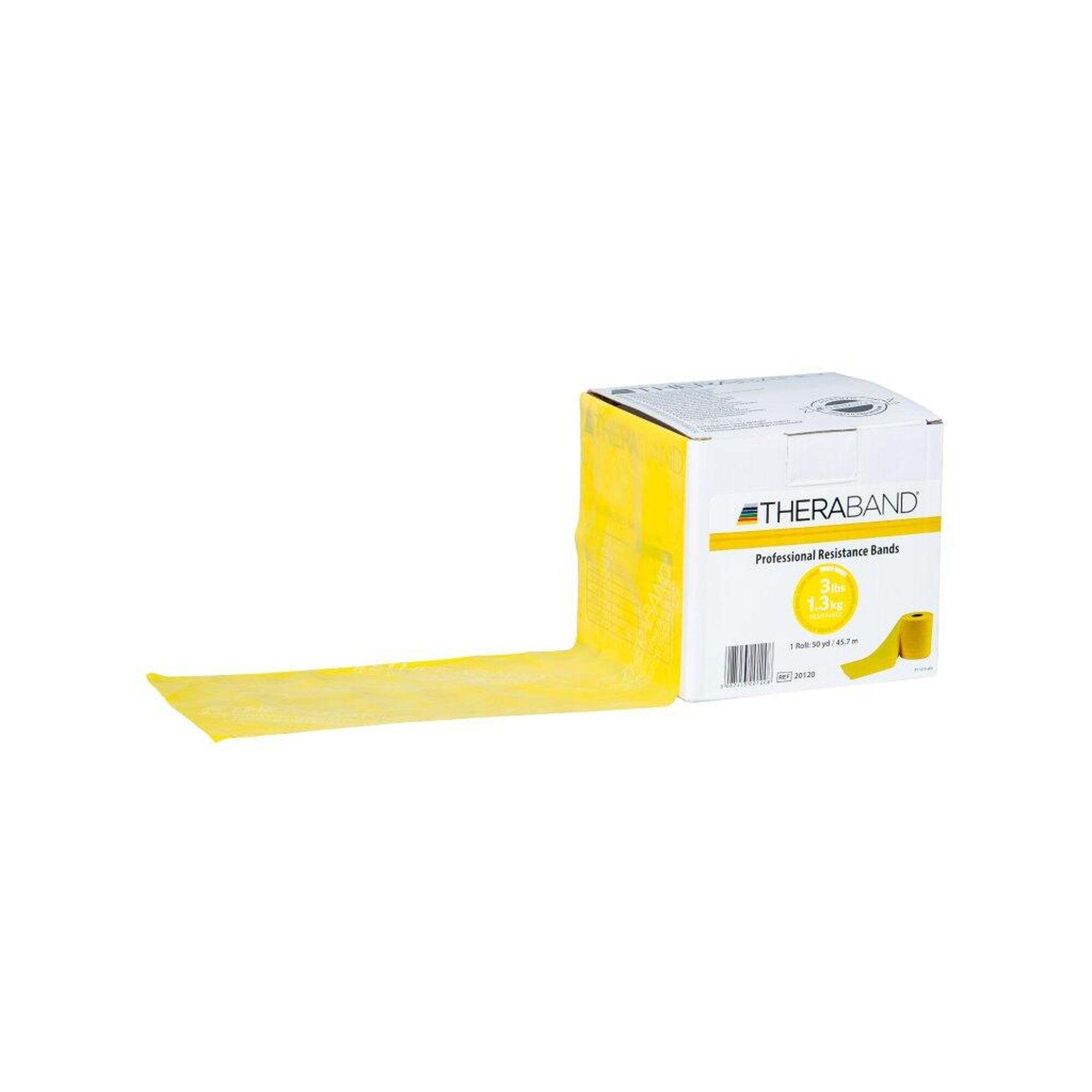 THERABAND Posilovací guma 45,5 m, žlutá, slabá