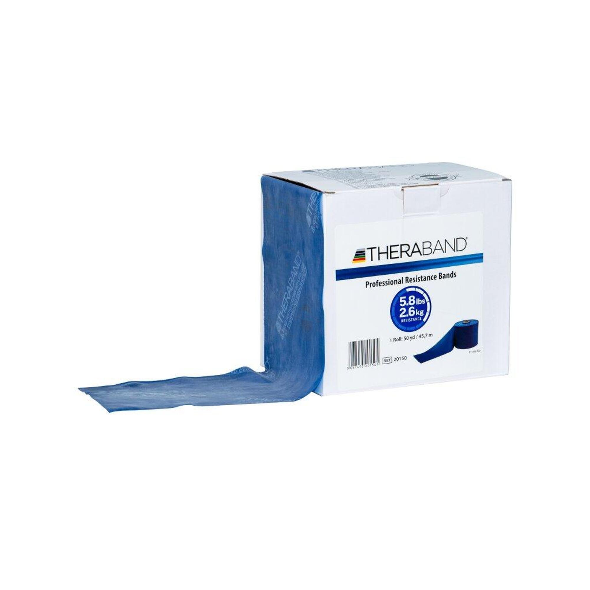 THERABAND Posilovací guma 45,5 m, modrá, extra silná