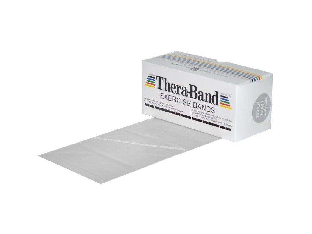 THERABAND Posilovací guma 5,5 m, stříbrná, super silná