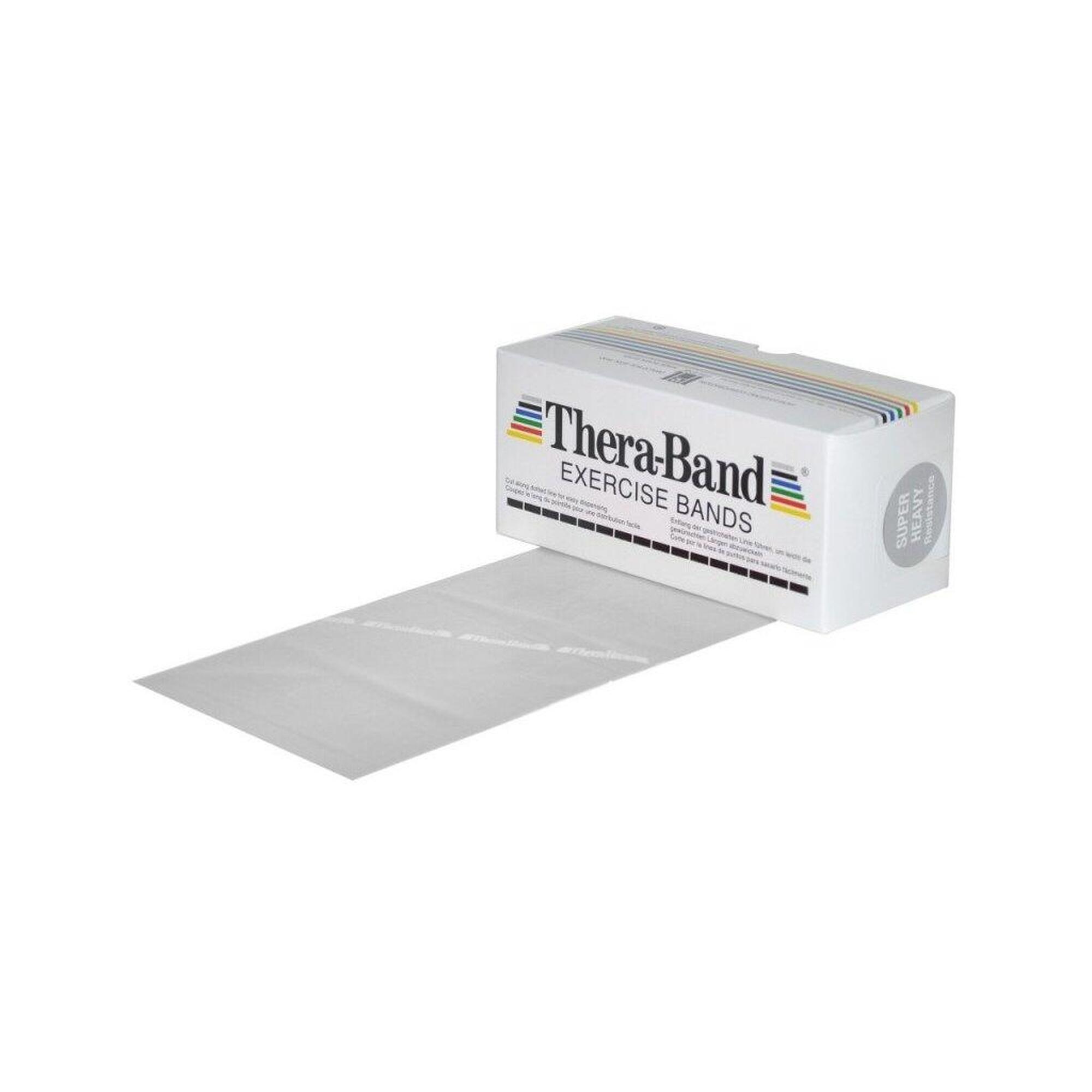 THERABAND Posilovací guma 5,5 m, stříbrná, super silná