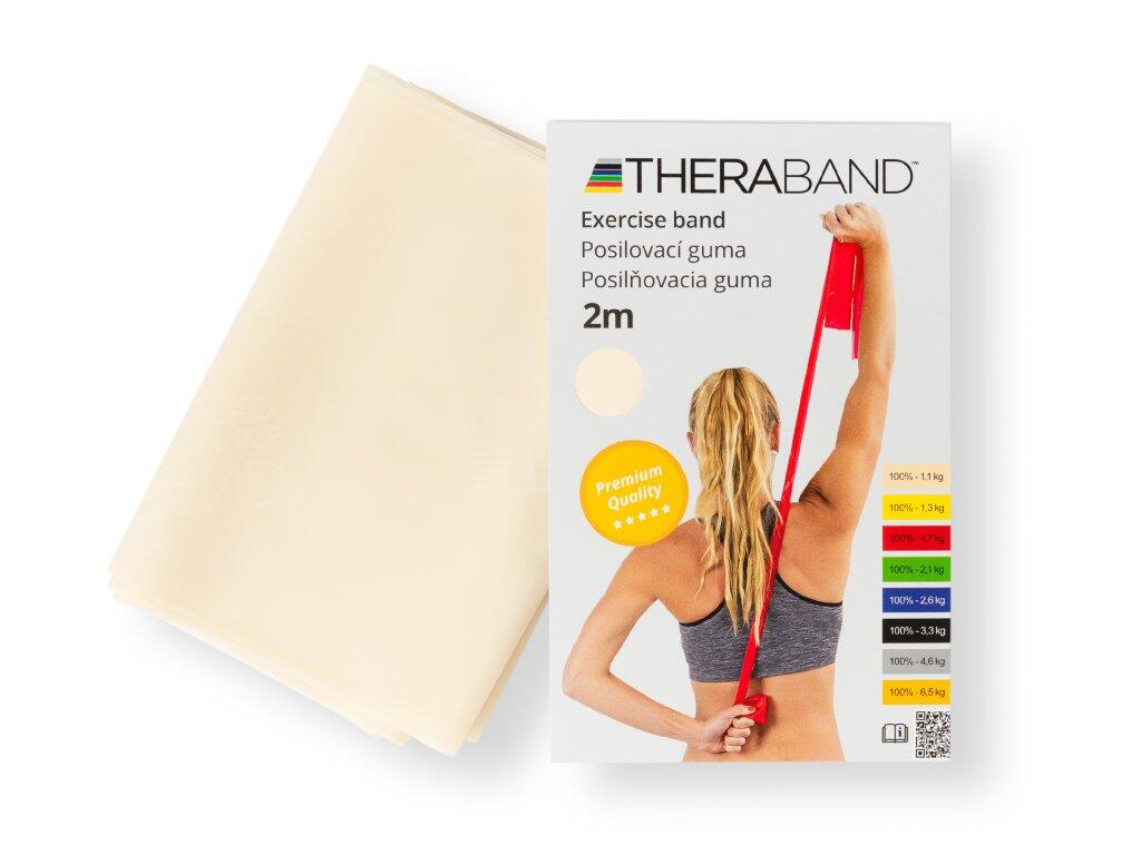 THERABAND Posilovací guma béžová s velmi slabým odporem.