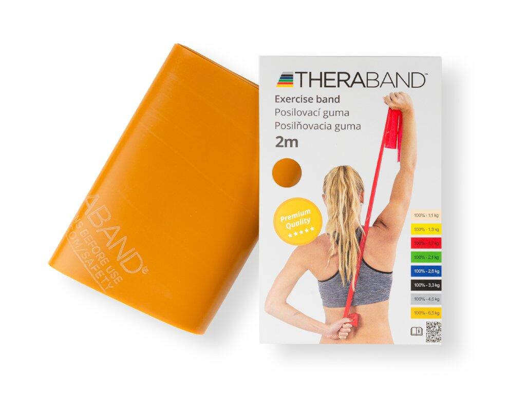 THERABAND Posilovací guma zlatá s maximálním odporem.