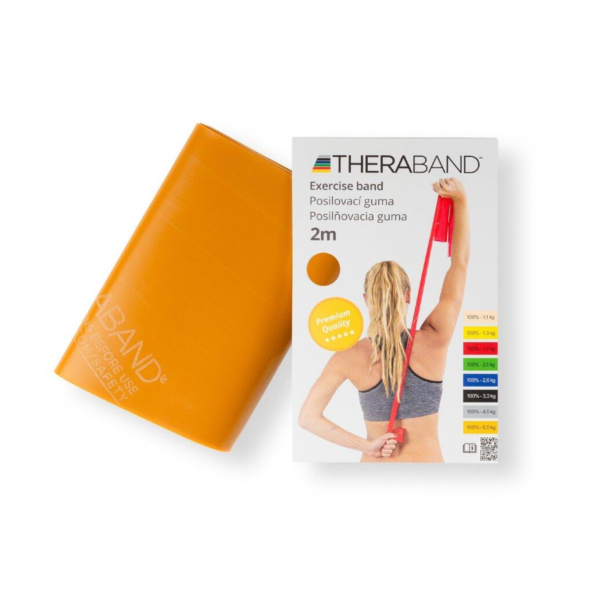 THERABAND Posilovací guma zlatá s maximálním odporem.