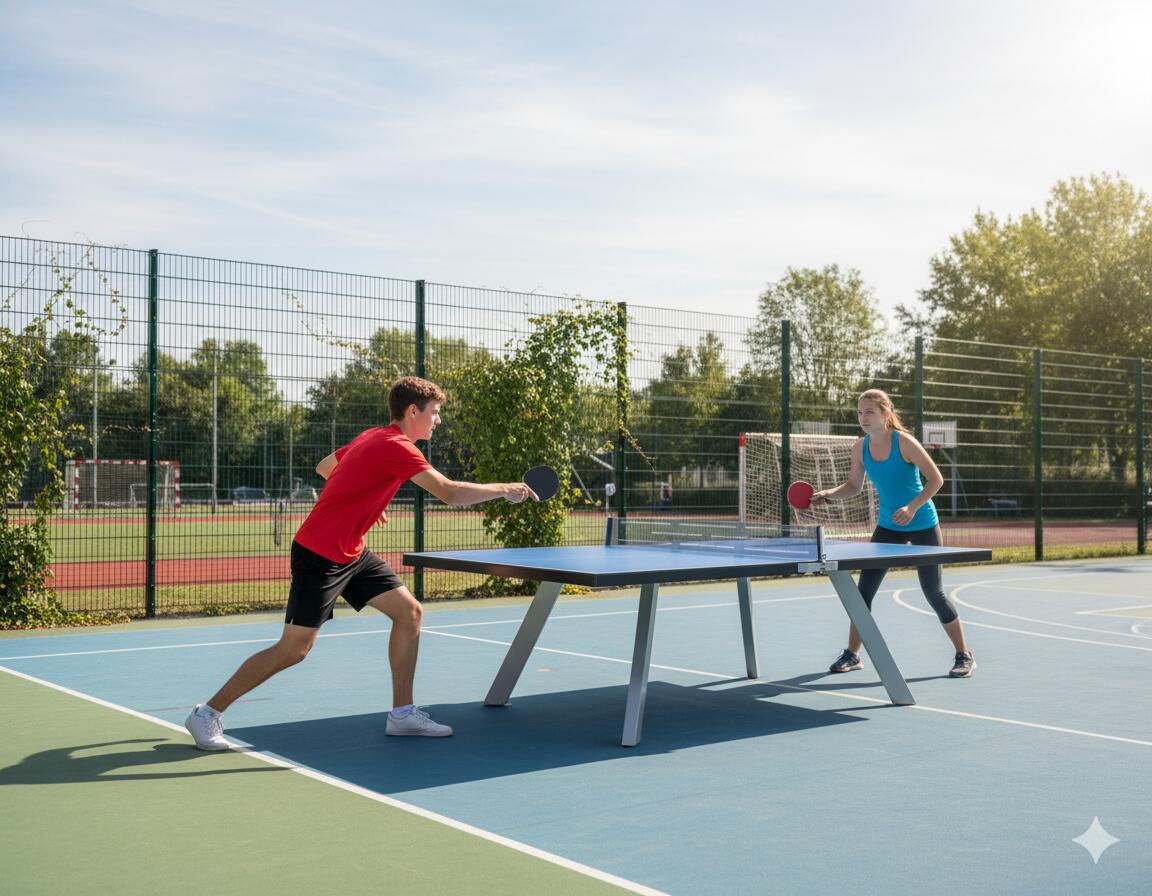 TABLE DE PING-PONG D'EXTÉRIEUR T011 CUORE SPORT 3/4
