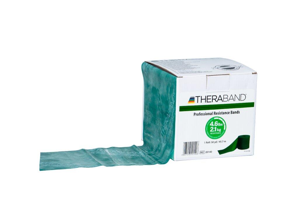 THERABAND Posilovací guma 45,5 m, zelená, silná
