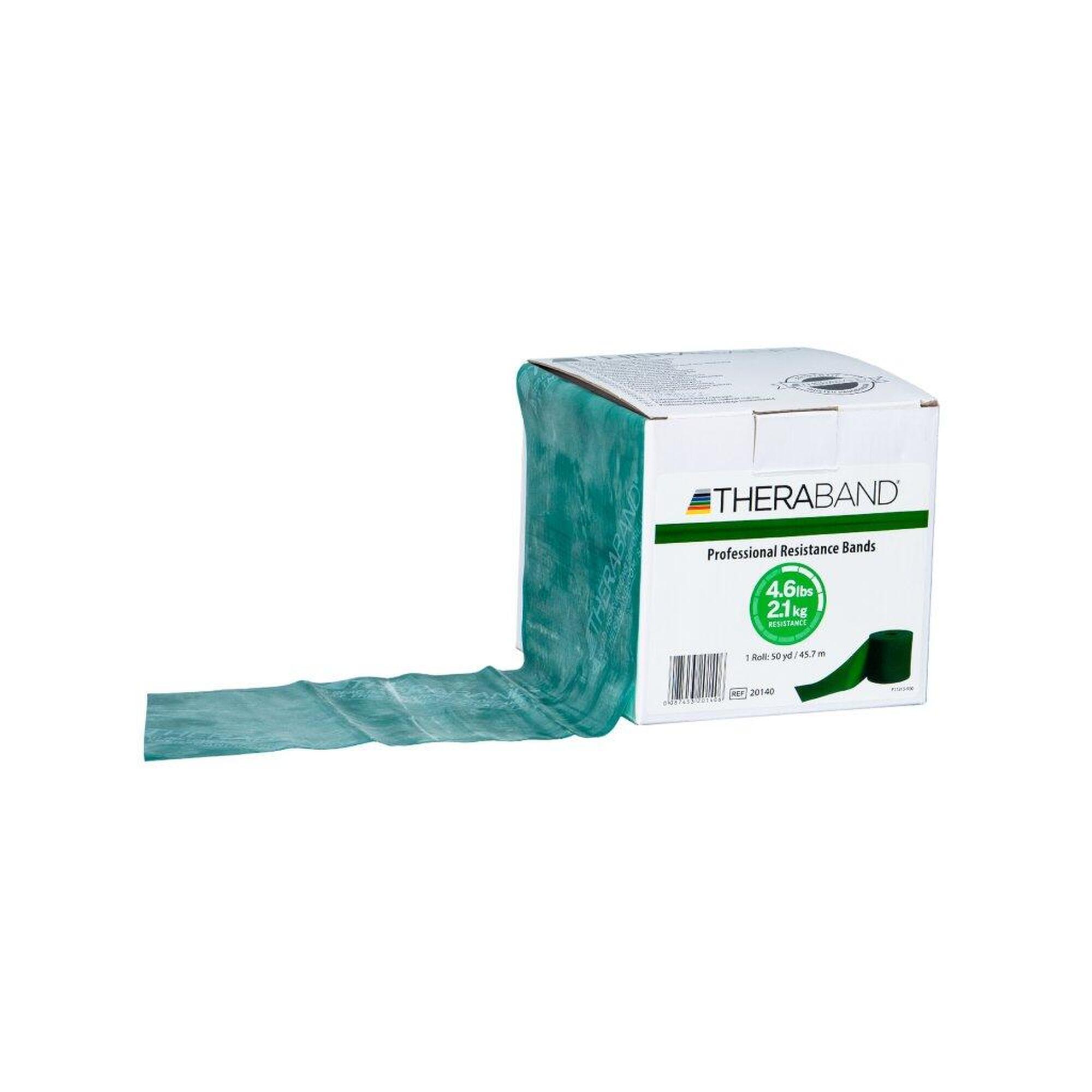 THERABAND Posilovací guma 45,5 m, zelená, silná