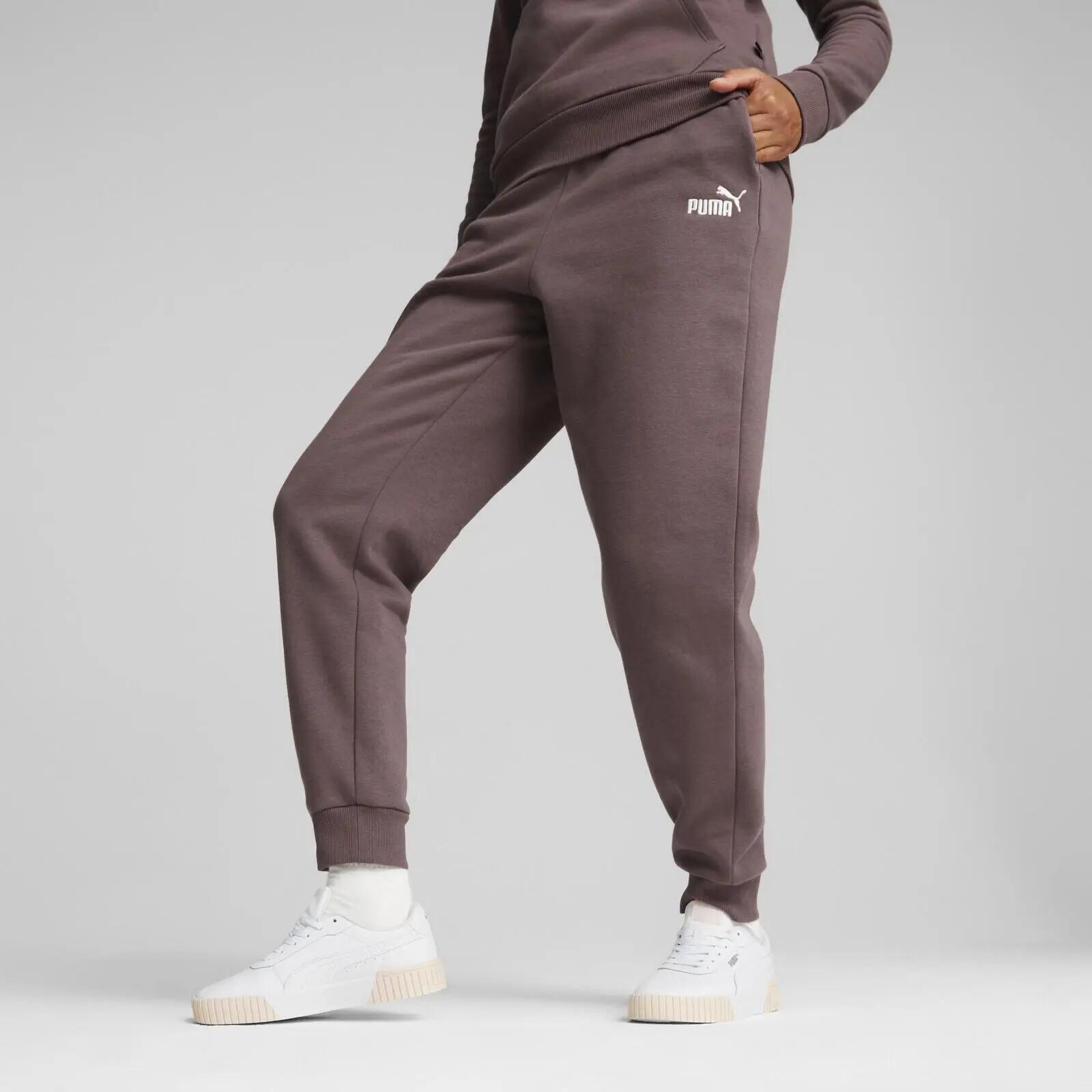 Pantalon Puma Ess Embroidery, Marron, Femmes 3/5