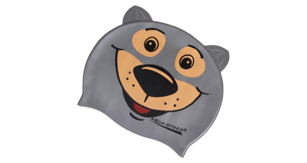 Czepek pływacki silikonowy dla dzieci Aqua Speed Zoo Bear 2/4