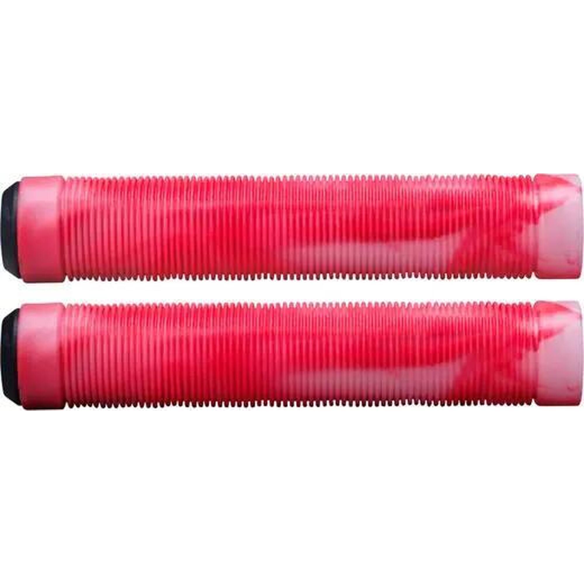 Trynyty Swirl Grips Trotinetă - Red/Transparent