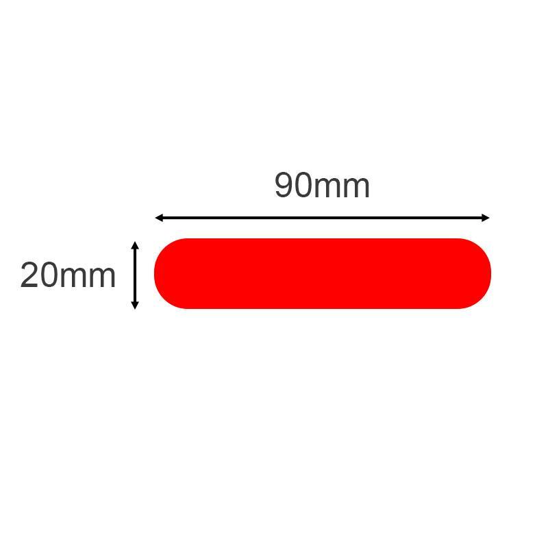 Pegatinas reflectantes 90x20mm rojas - 20uds 3/3