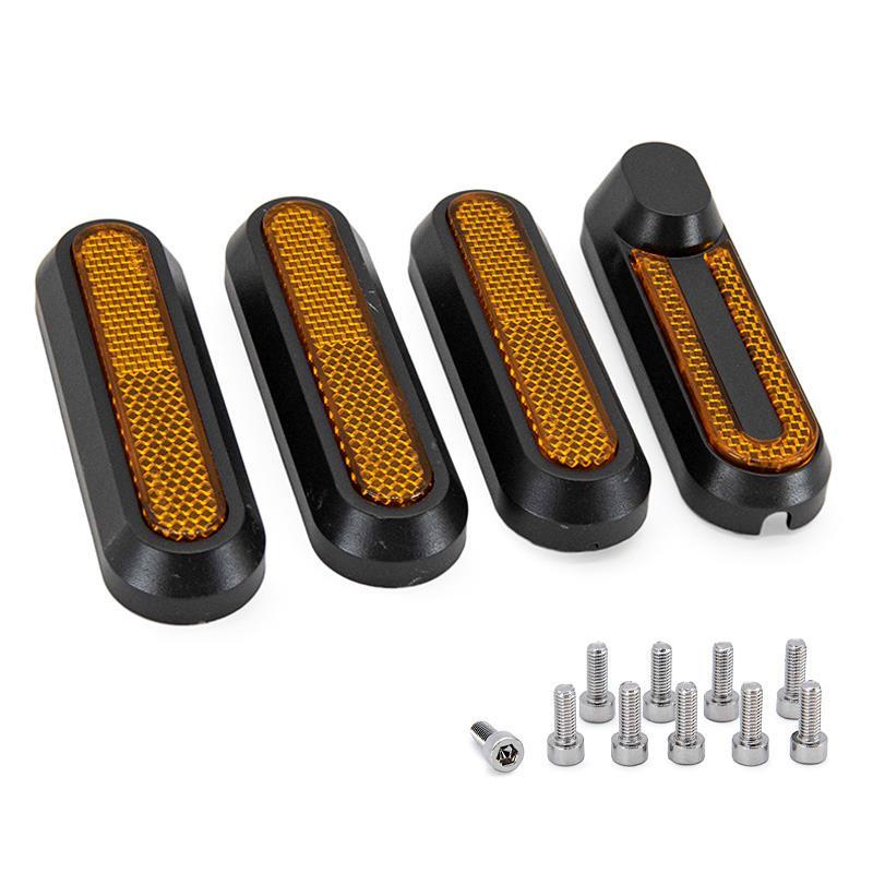 Catadióptrico negro con reflector amarillo para Xiaomi pack de 10 4/4
