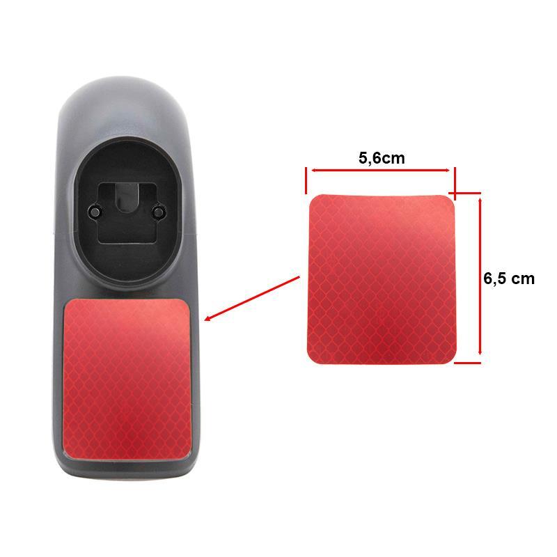 Pegatina reflectante 50x60mm roja para guardabarros Xiaomi - 10uds 2/3