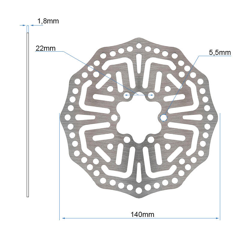 Disco de freno EWD004 para Kukirin G2 pro - 140mm - 6H 2/3