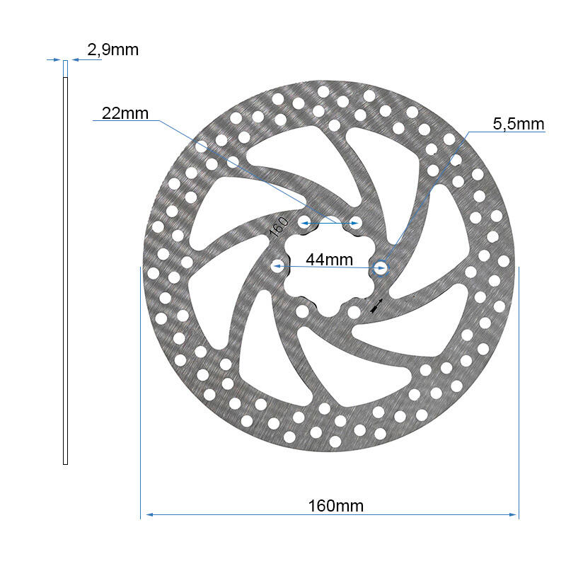 Disco de freno reforzado (2,9mm grosor) - 160mm - 6H 2/3