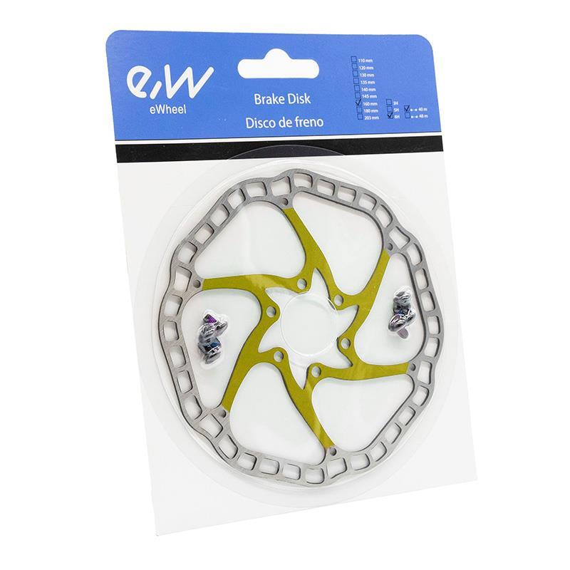 Disco de freno EWD001 140mm 6H amarillo 4/4