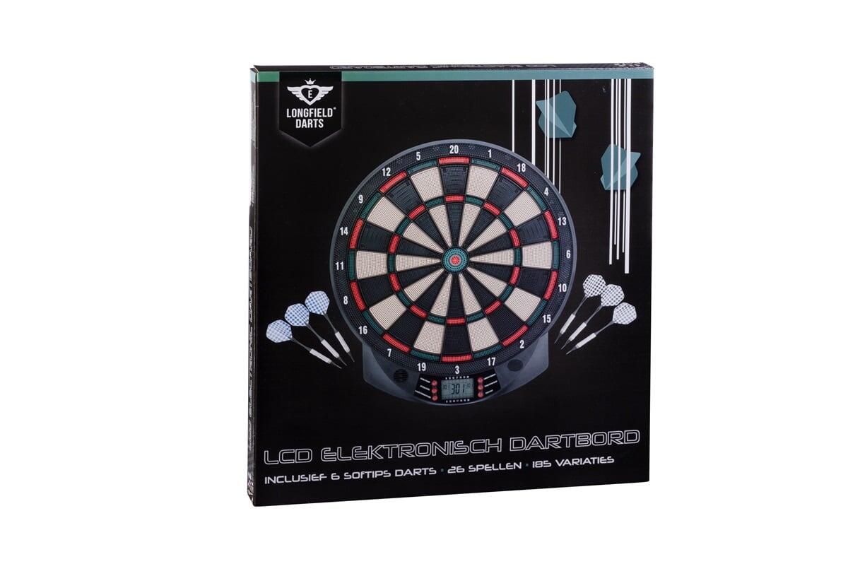 Longfield Darts - Diana electrónica con 6 dardos de punta blanda 2/6