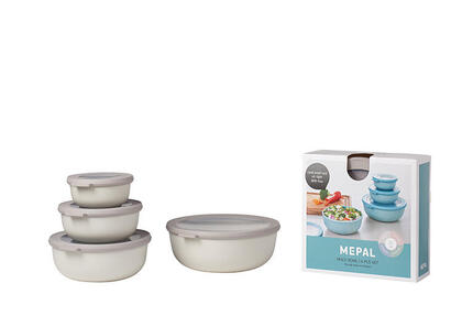 Mepal Cirqula 4.6 l Multischale Rund 4-teiliges Set - Nordic sage