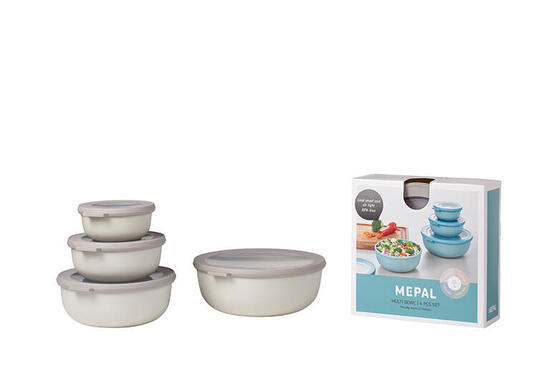 Mepal Cirqula 4.6 l Multischale Rund 4-teiliges Set - Nordic sage