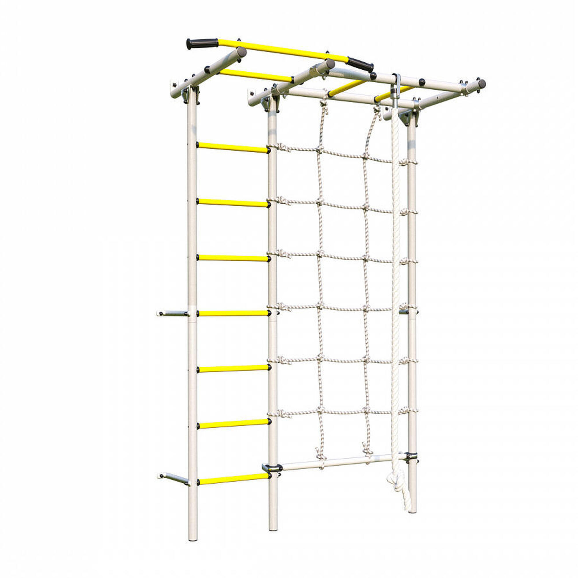 MAŁPISZON Unisex Gymnastika Zahradní žebřiny s hrazdou a lanem Next Outdoor Bílá