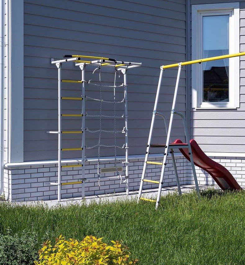Unisexe Gymnastique Espalier de Jardin avec Barre de Traction Next Outdoor Blanc 3/7